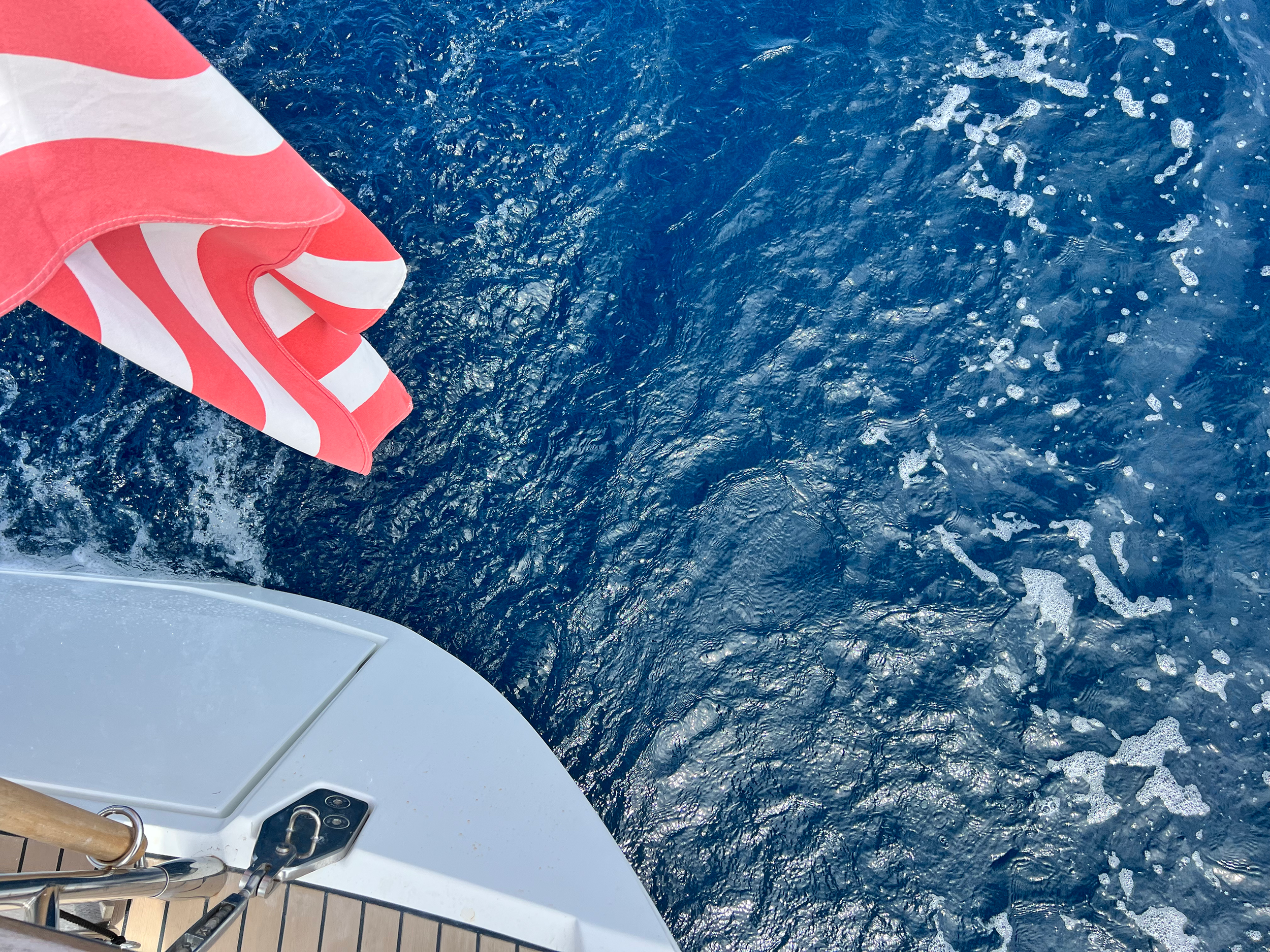 Deep blue color of the water