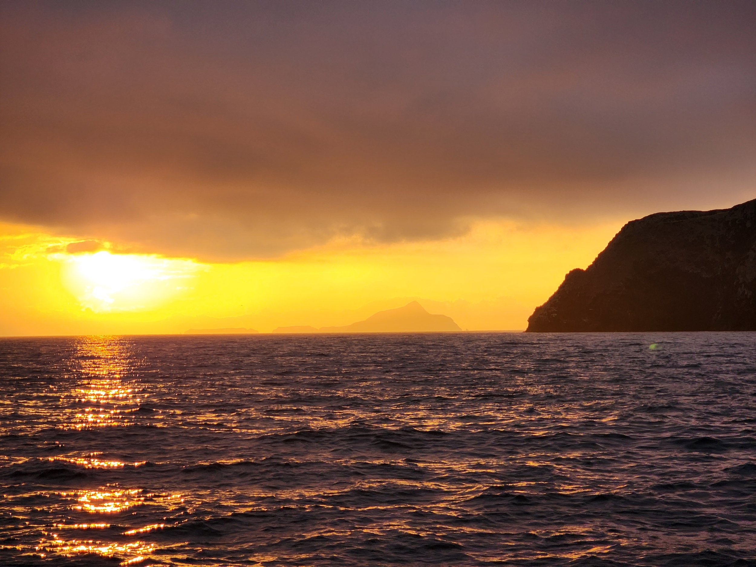 Sunrise looking east past Anacapa Island