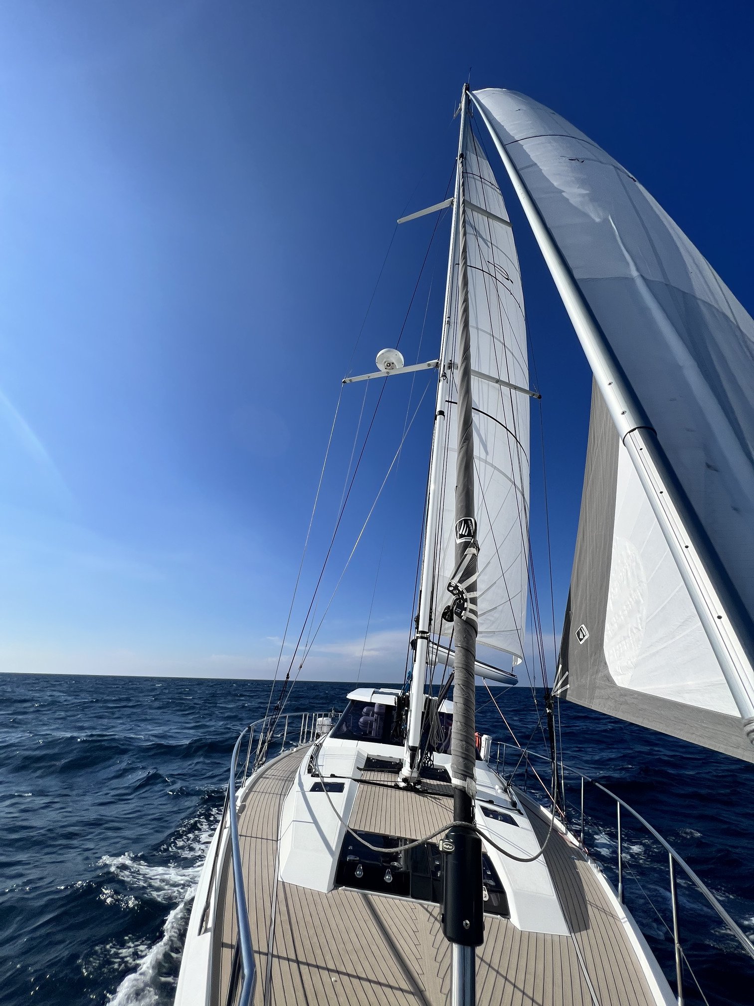 Amel 50 under sail