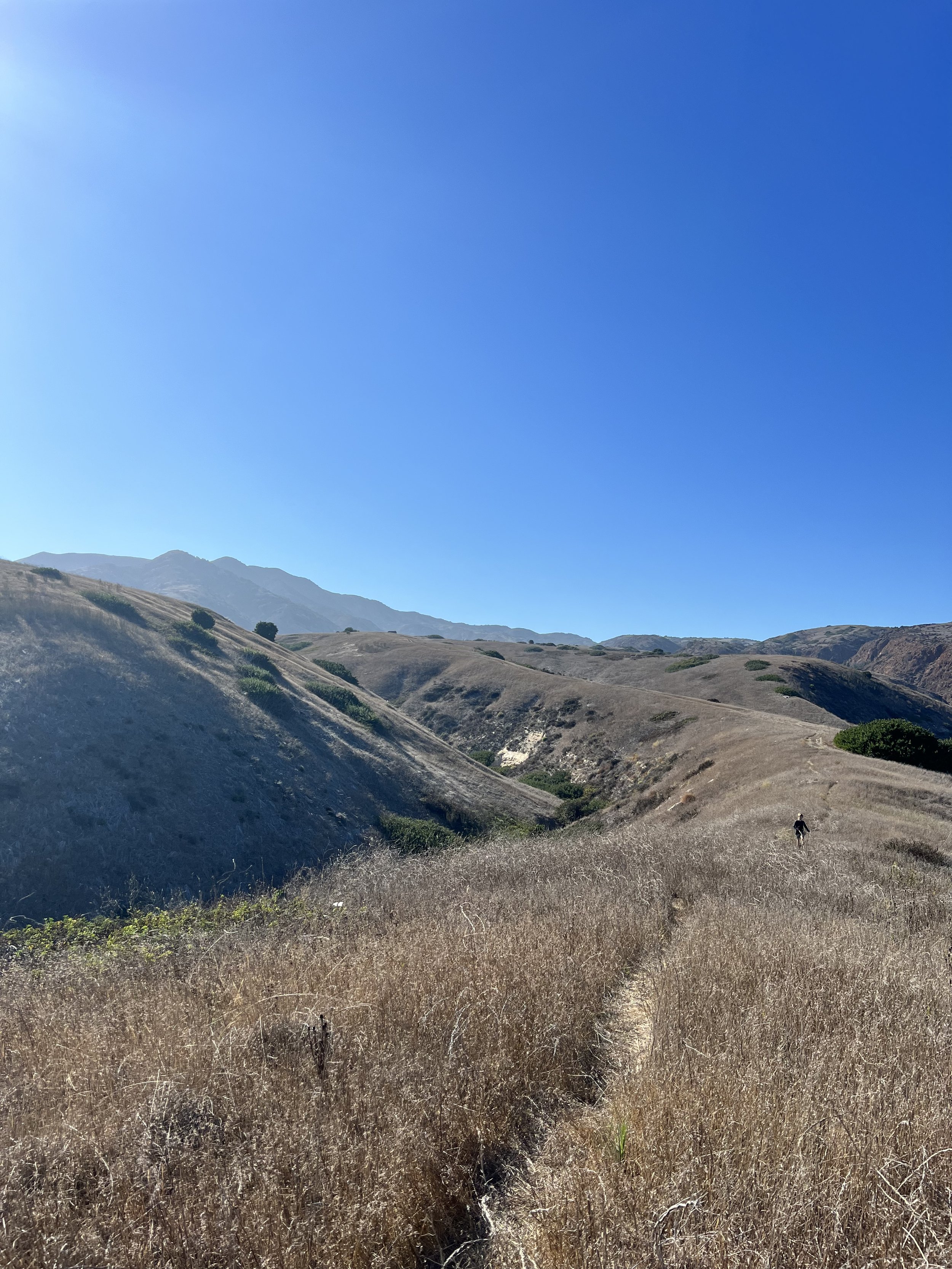 Looking southwest from the hills above the ranch at Smugglers Cove on Santa Cruz Island