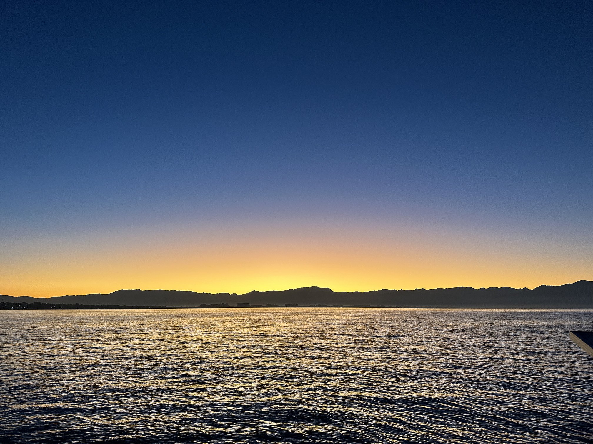 Sunrise over the mountains south of Puerta Vallarta