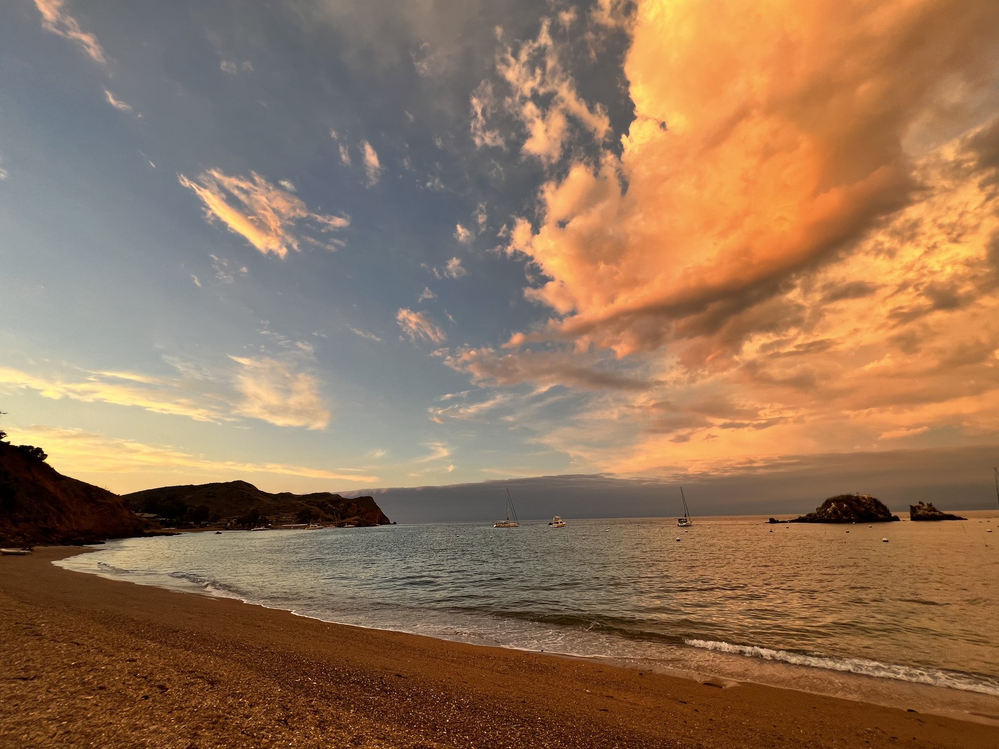 Cloud during sunset from a beach