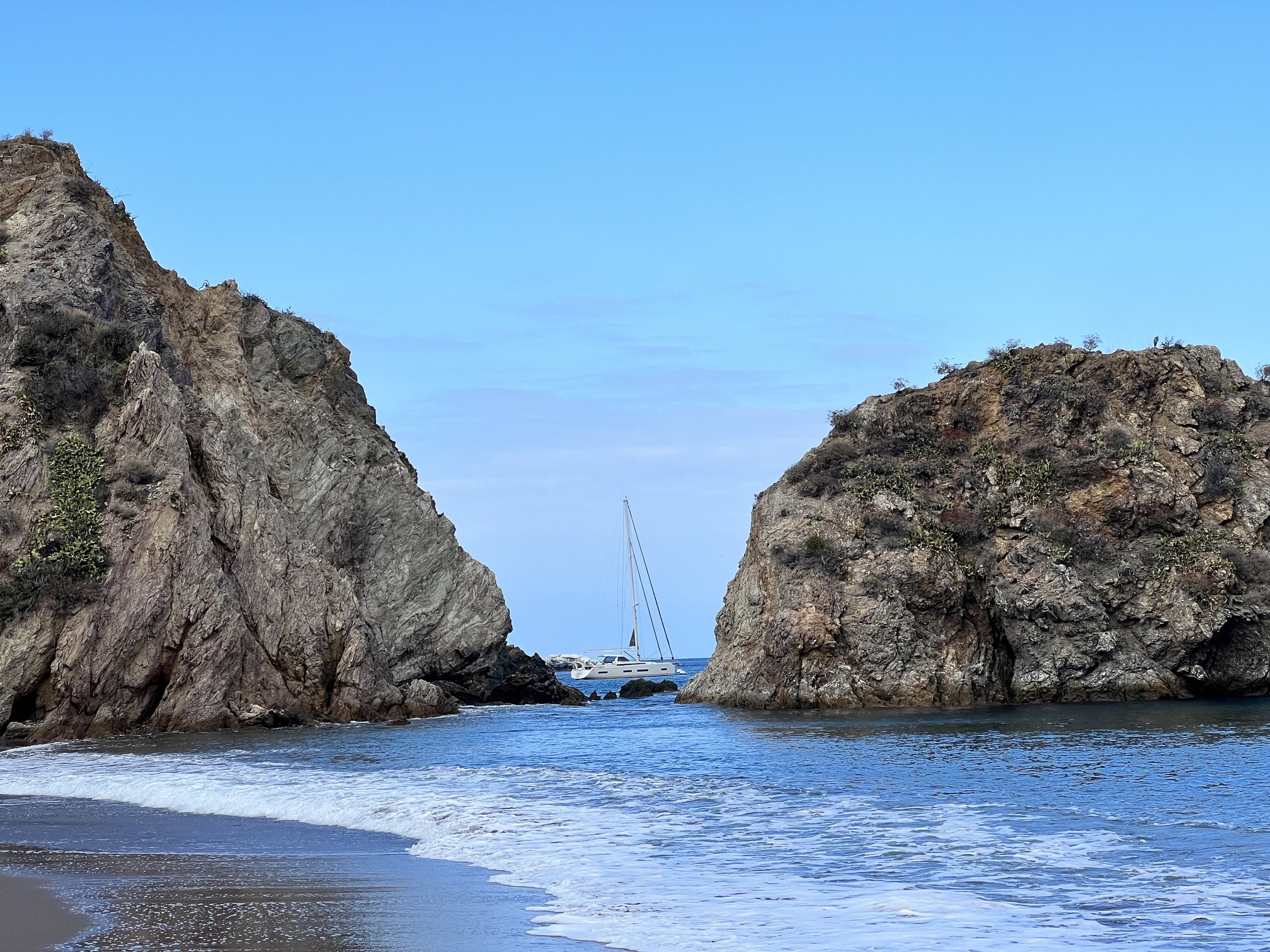 Eventide on a mooring from the beach at White's Landing