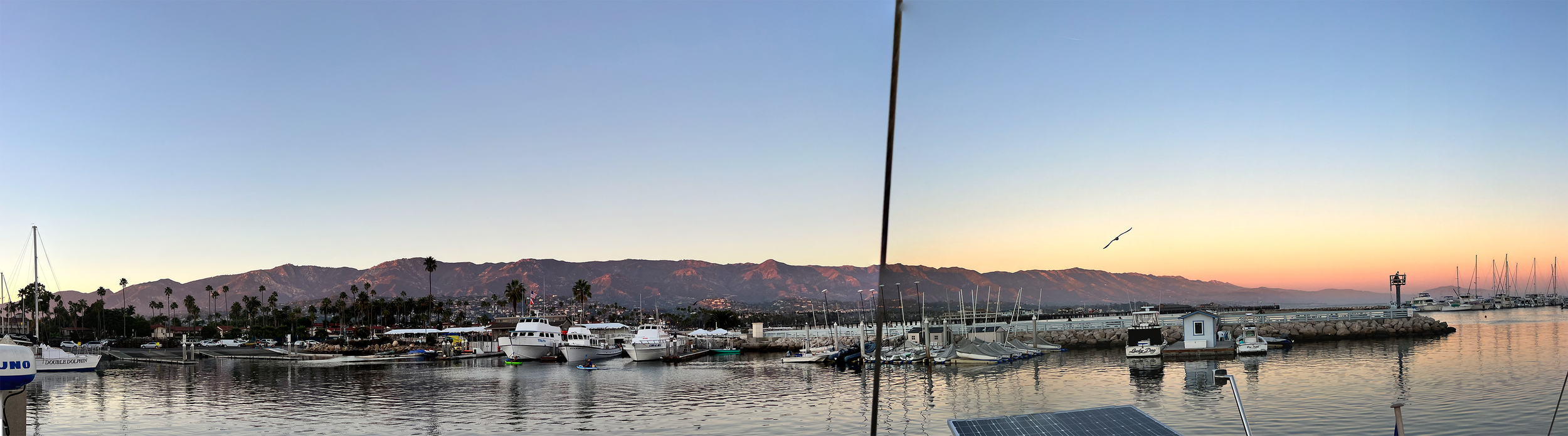 Santa Ynez Mountains from Santa Barabara Harbor