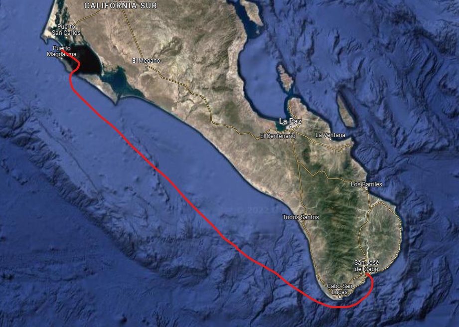 Track from Mag Bay to San Jose del Cabo
